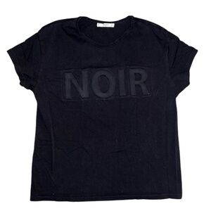 Mango Black 'Noir' Short Sleeve Tee